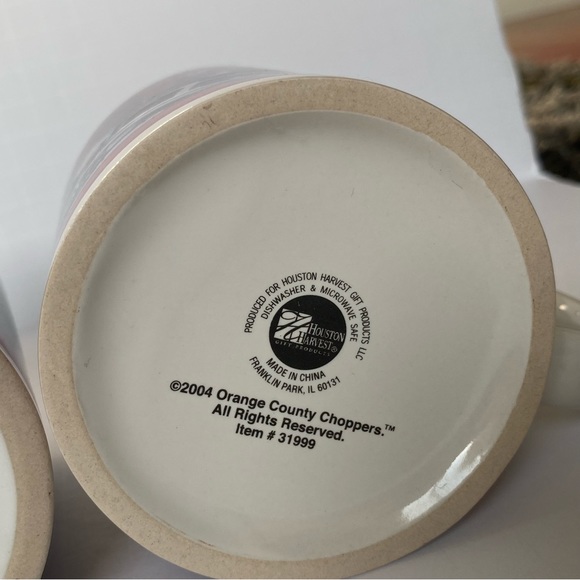 Orange County Choppers Mugs Set If 2 Motorcycle American Custom Steel Chrome EUC - Picture 16 of 16